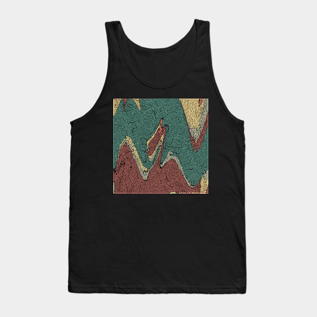 Nirmana Center Galaxy Line Art Color Tank Top by Merchsides